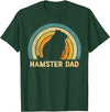 Hamster Dad Father's Day Vintage Style Hamster Dad Daddy T-Shirt - Dark Green