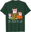 Fall Y'all Pig Thanksgiving Leopard Pumpkin It's Fall Y'all Pig Animal Leopard Pumpkin Falling Autumn T-Shirt - Dark Green