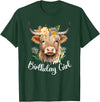 Cow Birthday Designs Matching Family Highland Cows Cow Birthday Girl Mother Girl Mama Woman Family Matching T-Shirt - Dark