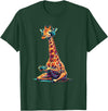 Giraffe Gamer Lovers Animal Men Women Kids Giraffe Gaming Animal Video Games Funny Giraffe T-Shirt - Dark Green