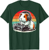 Funny Retro Guinea Pig Gamer Tee Guinea Pig Gamer Retro Video Gaming Cavy Men Boys Kids Youth T-Shirt - Dark Green