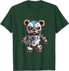 Aesthetic Teddy Bear Streetwear Designs for Men Robot Teddy Bear, Hip Hop Teddy Bear, Cyborg Teddy Bear T-Shirt - Dark Green