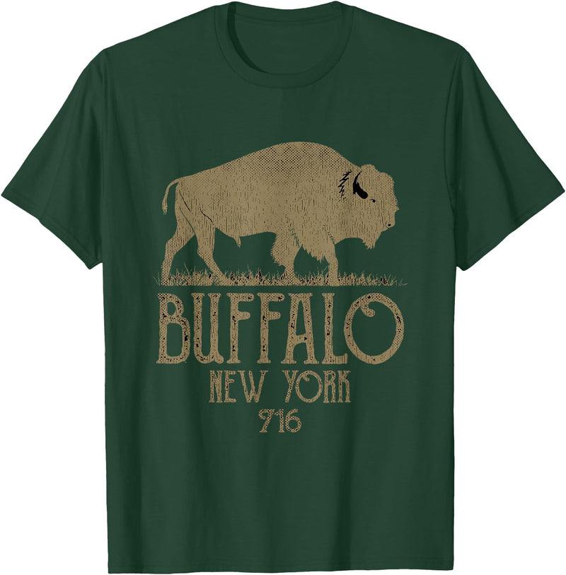 B-LO WNY Gift Ideas Buffalo NY Stuff Merch BFLO WNY Clothing Area Code 716 Buffalo New York T-Shirt - Dark Green
