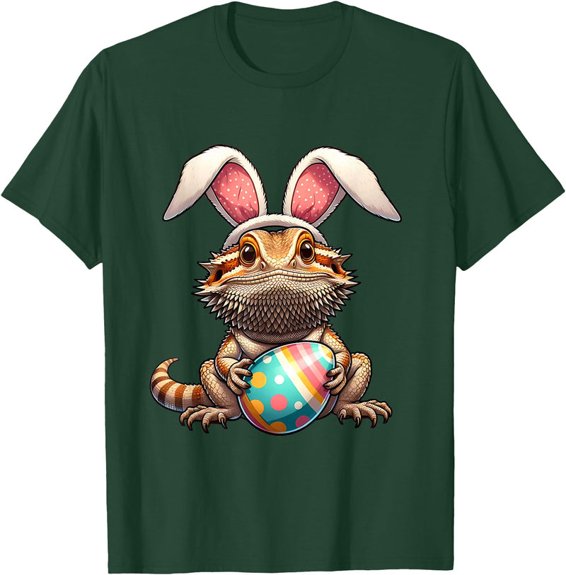 Easter Bearded Dragon Pets Pet Egg Eggs Bunny Rabbits T-Shirt in Dark Green