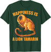 Happiness Is A Golden Lion Tamarin Tees Co. Glück ist ein Goldener Löwe Tamarin Monkeys Zoo Keeper T-Shirt - Dark Green