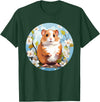 Cool Spring Flowers with Hamster for Season Lovers T-Shirt - Dark Green