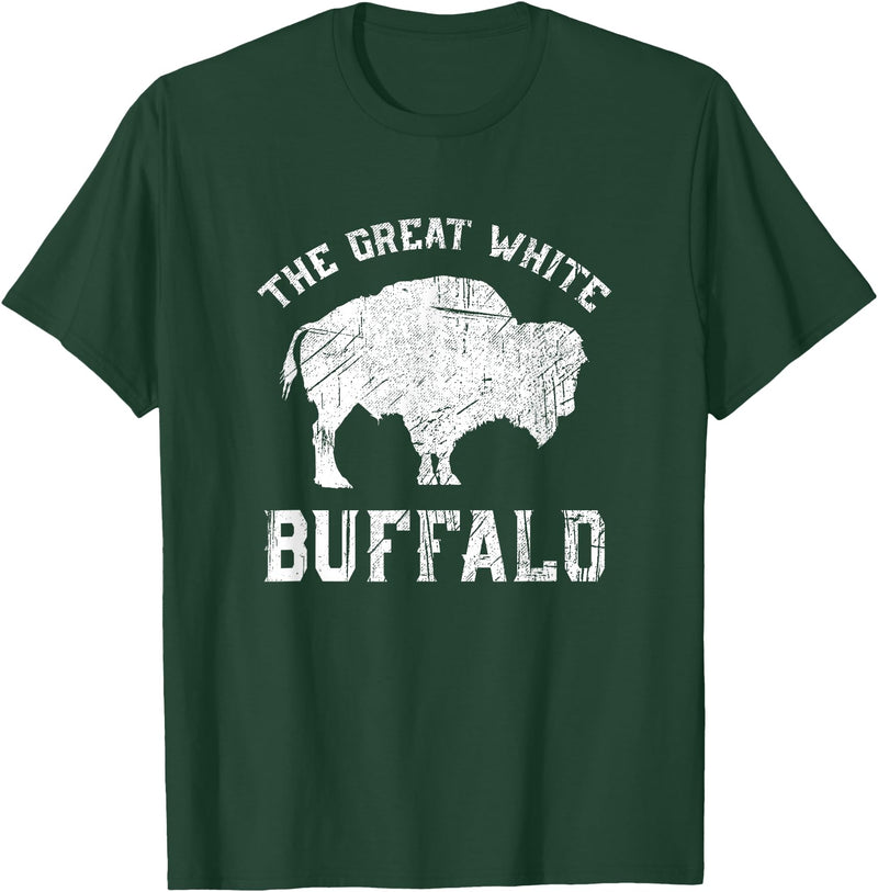 We Are Wildlife The Great White Buffalo T-Shirt Native American Inspired T-Shirt - Dark Green
