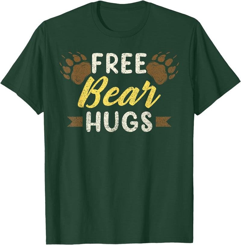 Bear Gay Pride by Content Design Studio Bear Community, Free Bear Hugs, Bear Flag, Gay Bear Pride T-Shirt - Dark Green