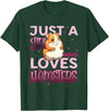 Hamster Lover - Just A Girl Who Loves Hamsters T-Shirt - Dark Green