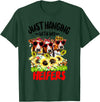Women's Funny Cows Heifer Farm Animal Just Hanging With My Heifers Cow Farm Animal Lovers Funny T-Shirt - Dark Green