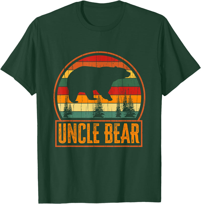 Aneisha Family Bear Matching Tee Uncle Bear Family Bear Matching T-Shirt - Dark Green