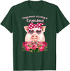 The Sassy Pig Happiness Is Being A Grandma Cute Pig Shirt Gift For Grandma T-Shirt - Dark Green