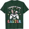 Paused My Game for Easter Funny Gaming Gamer Men Boys Kids T-Shirt in Dark Green