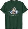Alice in Wonderland - Floral - It's Aways Tea Time Rabbit T-Shirt in Dark Green