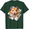 Cute Hamster Design for Men Women Kids Animal Hamster Lovers T-Shirt - Dark Green
