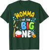 1st Birthday Fishing Themed Outfit Family Matching Momma Of The Big One Fishing Birthday Boy Family Party T-Shirt - Dark Green