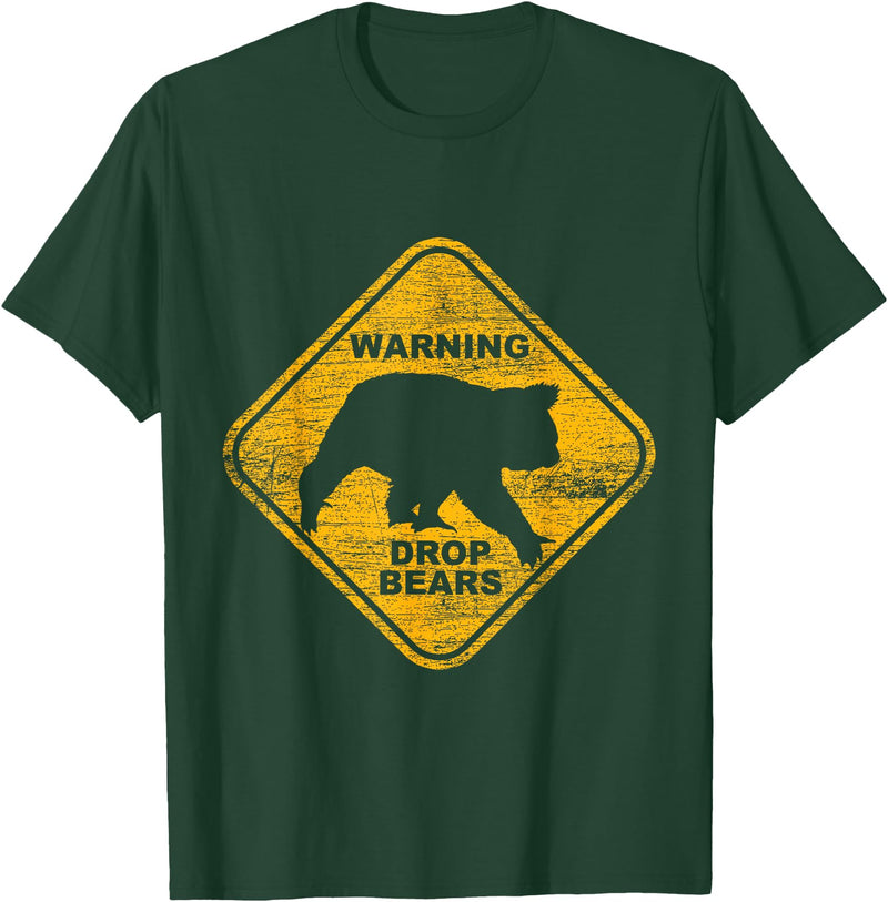 Animal Tees & Gift Idea Attention Falling Bears Animal Design Australia Gift Koala T-Shirt - Dark Green