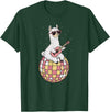 DiscoballAxis1 Funny Llama Disco Dancing Ball Groovy Retro 80s Costume T-Shirt - Dark Green