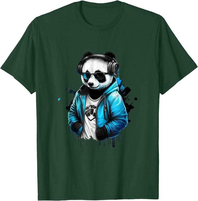 Panda Musik DJ Controller Gaming Panda Panda Music DJ Controller Gaming Panda T-Shirt - Dark Green