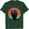 Wowsome! Retro Vintage Black Bear T-Shirt - Dark Green