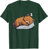 Cute Sleeping Animals Napping Bear Sleeping Sleepy Bear Cute Bear Sleeping T-Shirt - Dark Green