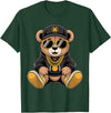 Magical and Funny Teddy Bear Gifts Cool Teddy Bear Hip Hop T-Shirt - Dark Green