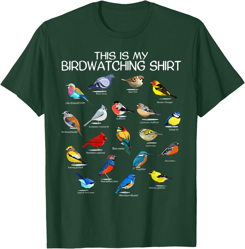 Funny Mens Bird Shirt Gifts For Birding Lovers This is my Birdwatching Shirt For Bird Lover & Birdwatcher T-Shirt - Dark Green