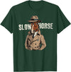 Secret Agent Jackson Lamb Slough House Agent Slow Horses Funny Horse Lover Owner Spy Detective MI5 Agent T-Shirt - Dark Green
