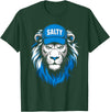 I Liked The Lions Before It Was Cool Tees Blue Lions Salty Wearing Hat Salty Cool Lions Strong Lions T-Shirt - Dark Green
