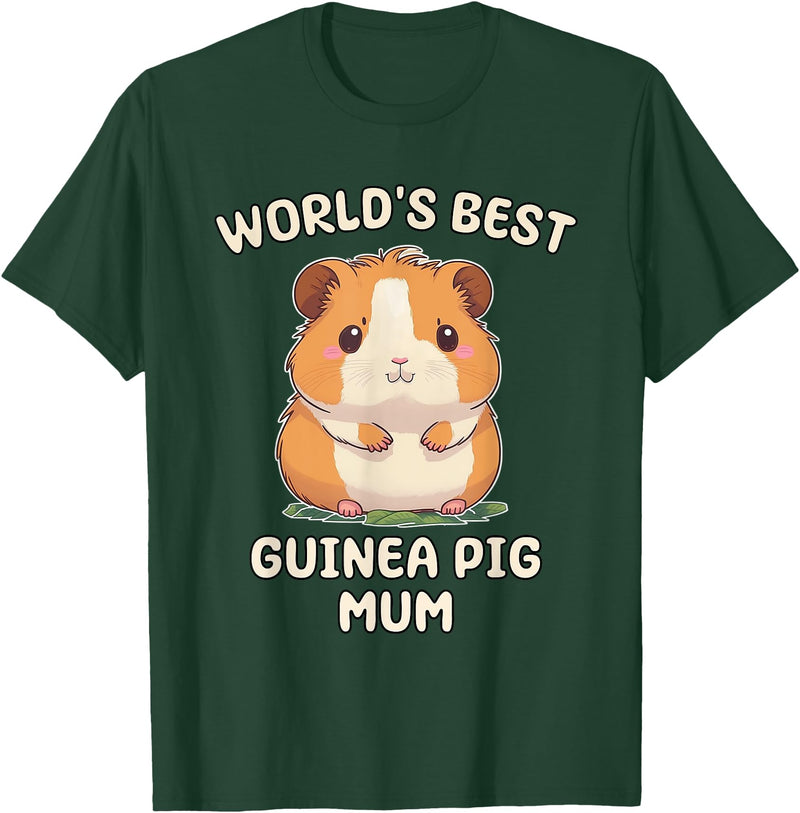 Best & Fun Guinea PIg Designs Funny World's Best Guinea Pig Mum Mama Mom T-Shirt - Dark Green