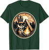 Happy Easter Bunny Rabbit Camping Camper Men Women Kids Cute T-Shirt in Dark Green