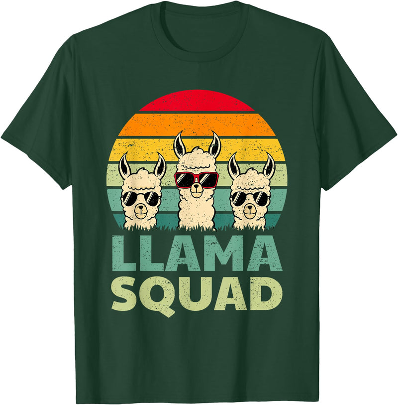 Funny Llama Gift Llama Lover Accessories & Stuff Funny Llama Design for Men Women Llama Alpaca Farm Animal T-Shirt - Dark Green