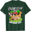 Matching Farm Theme Birthday Shirts By PDQA Daddy of The Bday Boy Farm Animals Matching Farm Theme T-Shirt - Dark Green