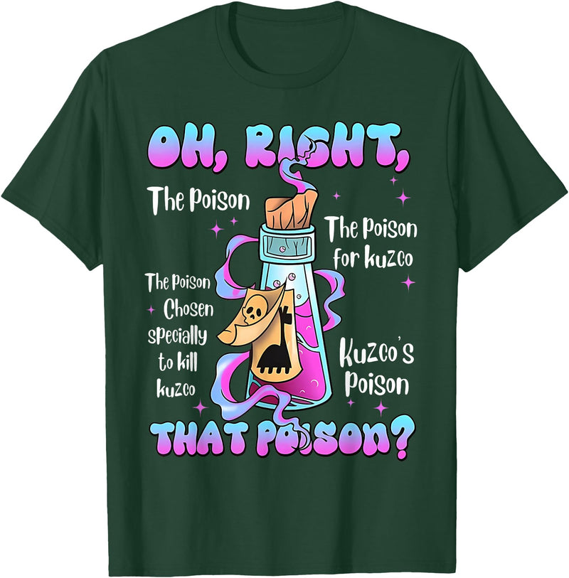 Funny Drink Me Poison Halloween Costume Vintage Oh Right That Poison Llama Halloween T-Shirt - Dark Green