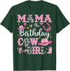 Birthday Girl CowGirl Matching Family Mama Of The Birthday Cow-Girl Rodeo Cow Girl Birthday T-Shirt - Dark Green