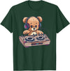 Colorful Teddy Art I Kids Teddy Bear Cute Teddy DJ T-Shirt - Dark Green