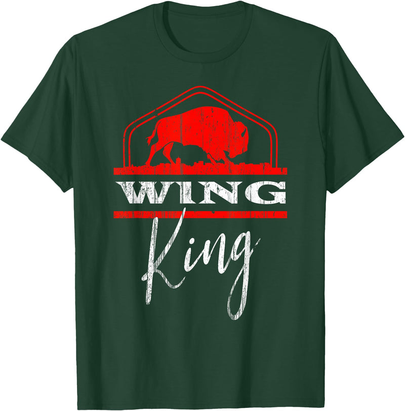 Nickel City Tailgate Gear Buffalo Wing King Legend T-Shirt - Dark Green