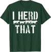Daneisyista Vintage Cow Beef Butcher Farmer Gift T-Shirt - Dark Green