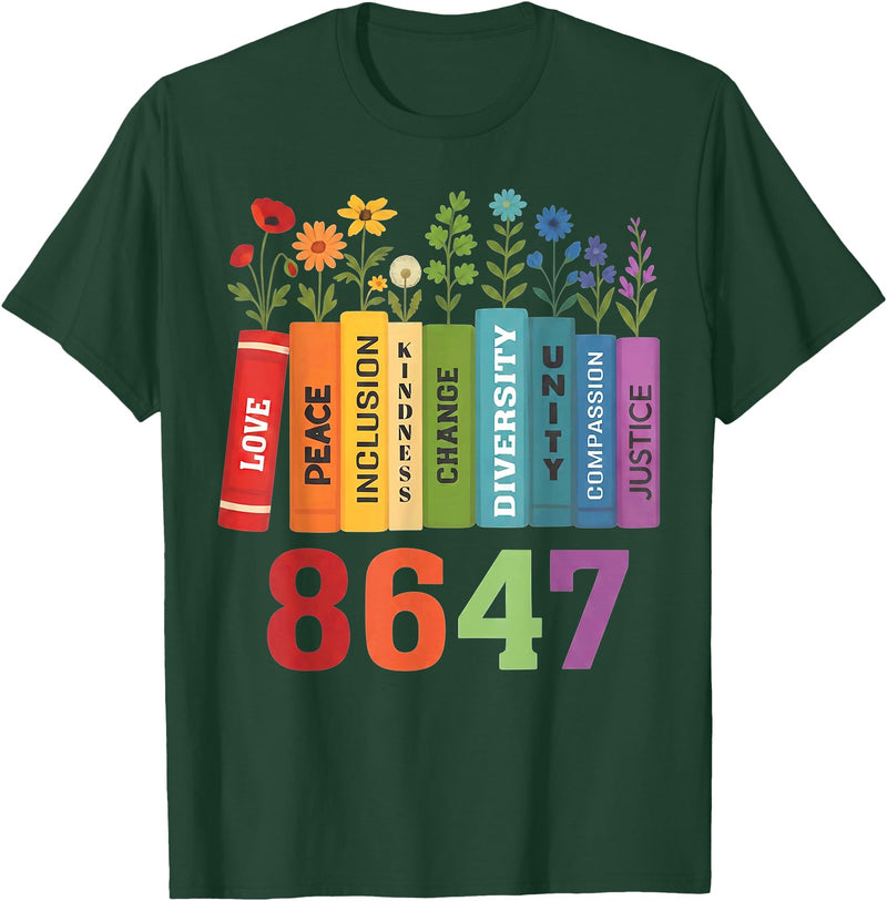 Retro Vintage 8647 Tee Retro Vintage 86 47 Floral 8647 T-Shirt - Dark Green