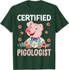 Funny Pig Farm Piggy Farmer Farming Gifts DAIMMER Certified Pigologist T-Shirt - Dark Green