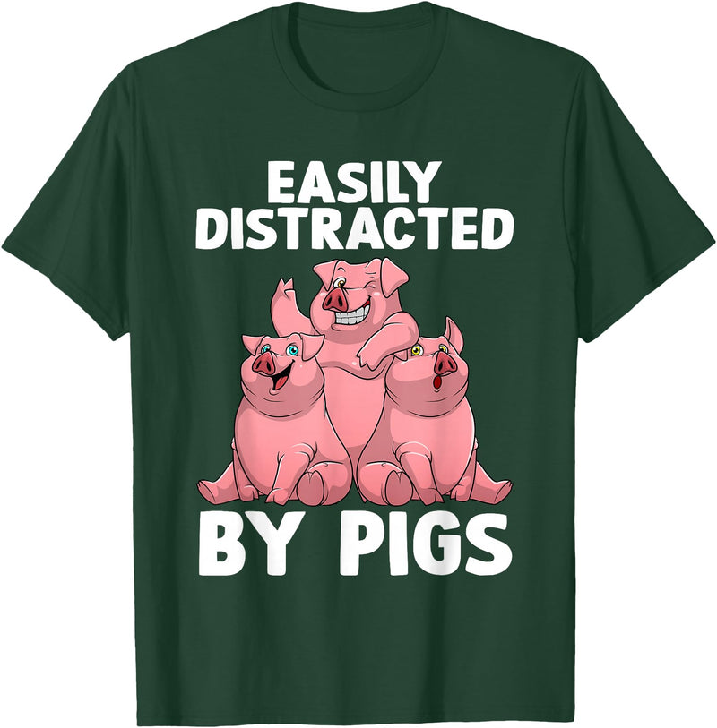 Pig Gift Pig Lover Stuff & Pig Novelty Accessories Funny Pig Design For Men Women Kids Farm Animal Pig Lovers T-Shirt - Dark Green