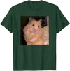 Hamster Meme Peace Sign Funny Pet Owner Trendy T-Shirt - Dark Green