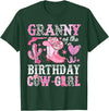Pink Western Cowgirl Bday Party Family Matching Granny Of The Birthday Cow-Girl Rodeo Cowgirl Bday T-Shirt - Dark Green