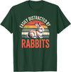 Cute Rabbit Lover Bunny Graphic T-Shirt in Dark Green
