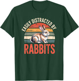 Cute Rabbit Lover Bunny Graphic T-Shirt in Dark Green