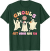 Groovy Ghosts Just Wanna Have Fun Funny Halloween T-Shirt - Dark Green