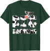 Cow Pattern Print Family Tee For Mom Dad Kids Cow Big Brother Birthday Funny Family Matching Bro Family T-Shirt - Dark Green
