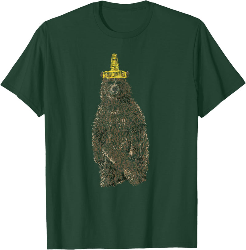 Fun Cute Bear Honey Bear Cute T-Shirt - Dark Green