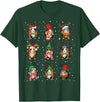 Kawaii Guinea Pig Lovers Clothes Cute Guinea Pigs In Xmas Costume Funny Christmas Holiday Black Unisex-Adult T-Shirt - Dark Green