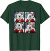 Polar Bears Lover Xmas Photo Booth Men Women Kids Polar Bear Wearing Santa Outfit Winter Christmas T-Shirt - Dark Green